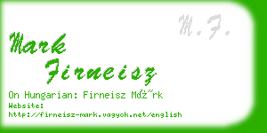 mark firneisz business card